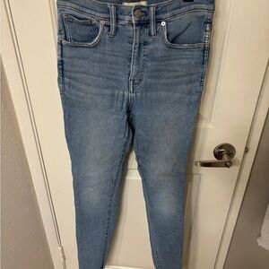 Madewell High Rise Blue Skinny Jeans